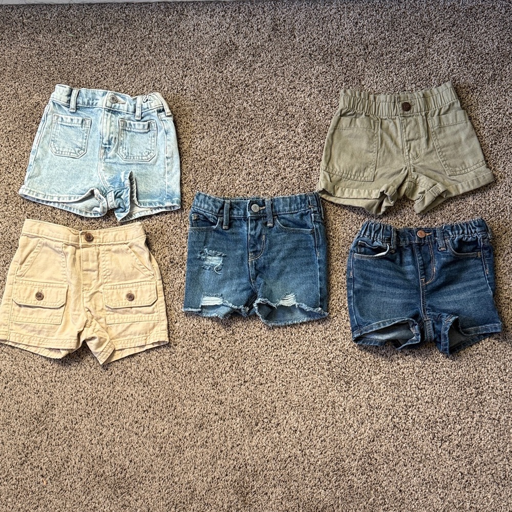 Denim and Khaki kids short bundle Collection- Size 2T